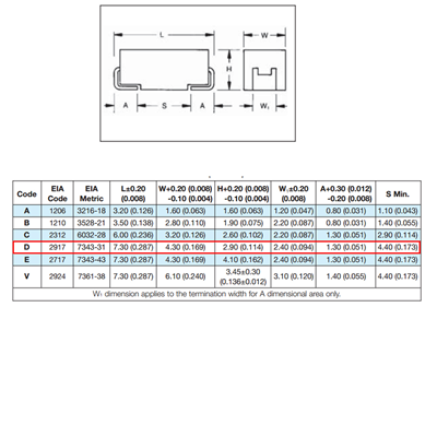 100UF 10V(D)SMD 10%