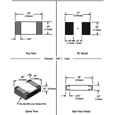 RESETTABLE FUSE PPTC 500MA 6V (0805)