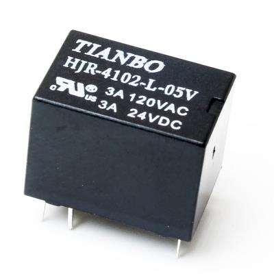 RELAY 5V 3A 1C 6PIN | HJR-4102-L-05V | رله بوبین وسط 5 ولت 3 آمپر 1 کنتاکت مدل 4102