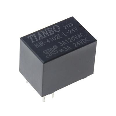 RELAY 24V 3A 1C 5PIN E | HJR-4102E-L-24V | رله بوبین کنار 24 ولت 5 آمپر 1 کنتاکت مدل 4102E