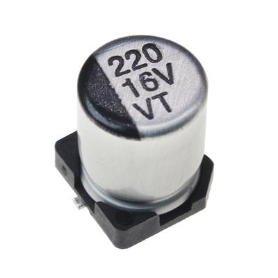 220UF 16V SMD 6.3*7.7MM | خازن الکترولیت اس ام دی 220 میکرو فاراد 16 ولت