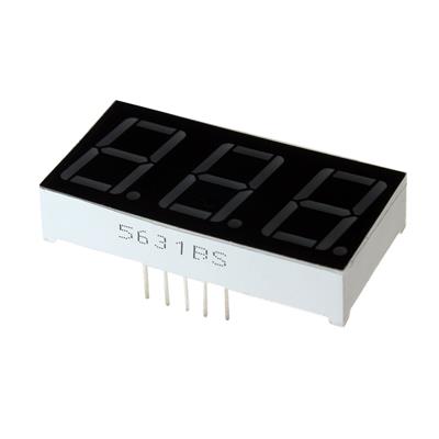 7SEGMENT DISPLAY 3DIGIT COMMON ANODE 19*37 RED | CL5631BH | سون سگمنت آند سه تایی قرمز 5631 سایز 19*37