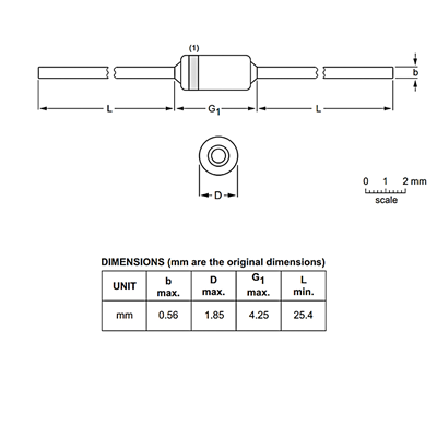 ZENER 9.1V 500MW | BZX55C9V1 | دیود زنر 9.1 ولت 500 میلی وات 