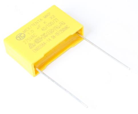 MKT CAPACITOR 1UF 275V X2 22.5MM | 1U K275V X2-22.5MM | خازن ام کا تی 1 میکرو فاراد 630 ولت