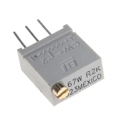 MULTITURN TRIMMING POTENTIOMETER 2KOHMS GRAY | 67WR2KLF | مولتی ترن طوسی 2 کیلو اهم ایستاده