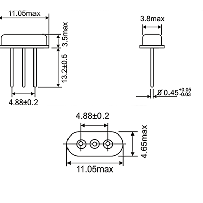 CRYSTAL 3.579545 MHZ 10PPM | کریستال 3.579545 مگاهرتز