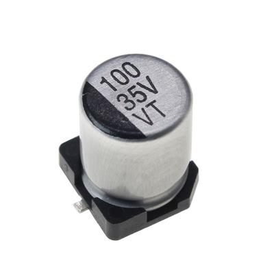 100UF 35V SMD 6.3*7.7MM | خازن الکترولیت اس ام دی 100 میکرو فاراد 35 ولت