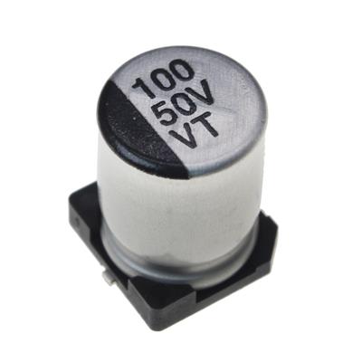 100UF 50V SMD 8*10.5MM | خازن الکترولیت اس ام دی 100 میکرو فاراد 50 ولت