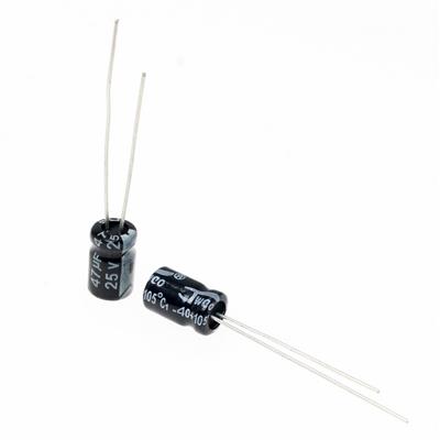 47UF/25V-5X7-105C-BLACK