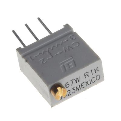 MULTITURN TRIMMING POTENTIOMETER 1KOHMS GRAY | 67WR1KLF | مولتی ترن طوسی 1 کیلو اهم ایستاده