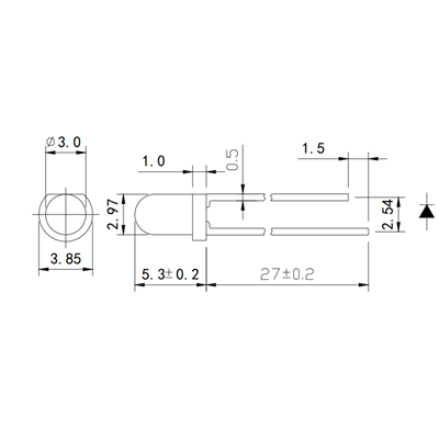 INFRARED EMITTING DIODE 3MM