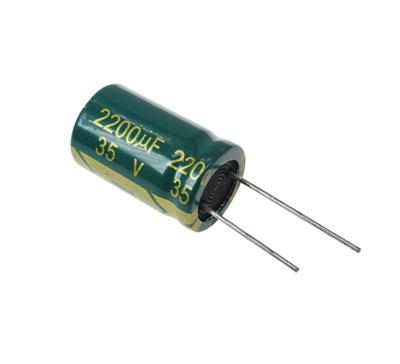 2200UF 35V-16*25-105C-GREEN | LF222M1VBKJ1020VGN | خازن الکترولیت 2200 میکرو فاراد 35 ولت