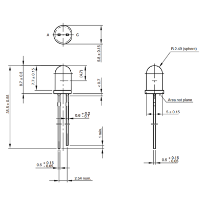 INFRARED EMITTING DIODE 5MM