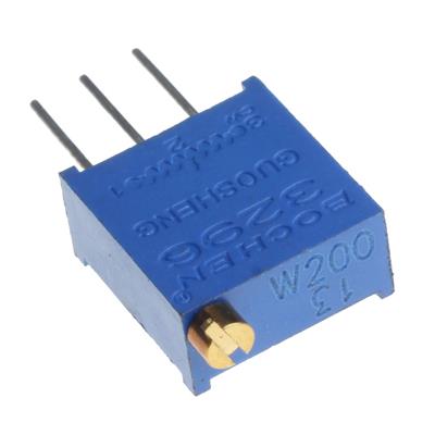 MULTITURN TRIMMING POTENTIOMETER 20OHMS | 3296W-1-200 | مولتی ترن 20 اهم ایستاده