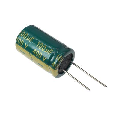 100UF 400V-18*30-105C-GREEN | LF101M2GBKJ1830VGN | خازن الکترولیت 100 میکرو فاراد 400 ولت