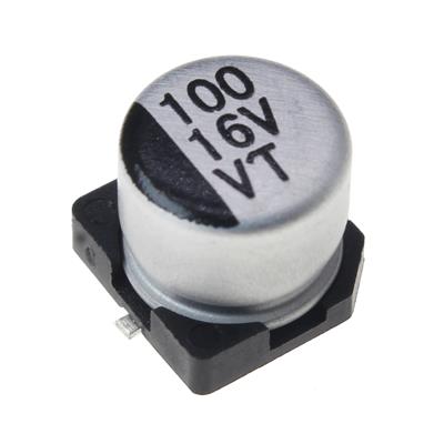 100UF 16V SMD 6.3*5.4MM | خازن الکترولیت اس ام دی 100 میکرو فاراد 16 ولت