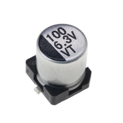 100UF 6.3V SMD 5*5.4MM | خازن الکترولیت اس ام دی 100 میکرو فاراد 6.3 ولت