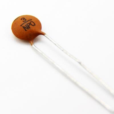 CERAMIC DISC CAPACITOR 3PF 50V | 3PF TOL:20% | خازن عدسی 3 پیکو فاراد