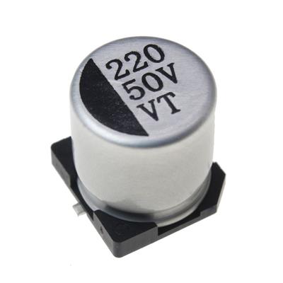 220UF 50V SMD 10*10.5MM | 220UF/50V ES | خازن الکترولیت اس ام دی 220 میکرو فاراد 50 ولت