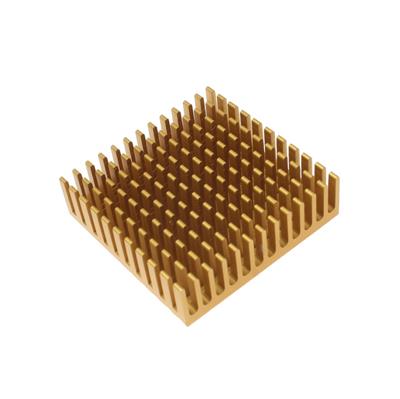 ALUMINIUM HEAT SINK 40X40X10MM (GOLD)