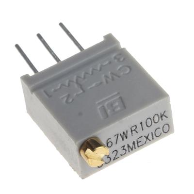 MULTITURN TRIMMING POTENTIOMETER 100KOHMS GRAY | 67WR100KLF | مولتی ترن طوسی 100 کیلو اهم ایستاده