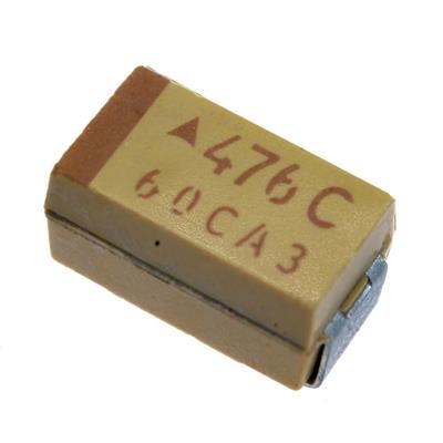 TANTALUM CAPACITOR 47UF 16V 10% SMD C | TAJC476K016RNJ | خازن تانتالیوم 47 میکرو فاراد 16 ولت smd سایز  C